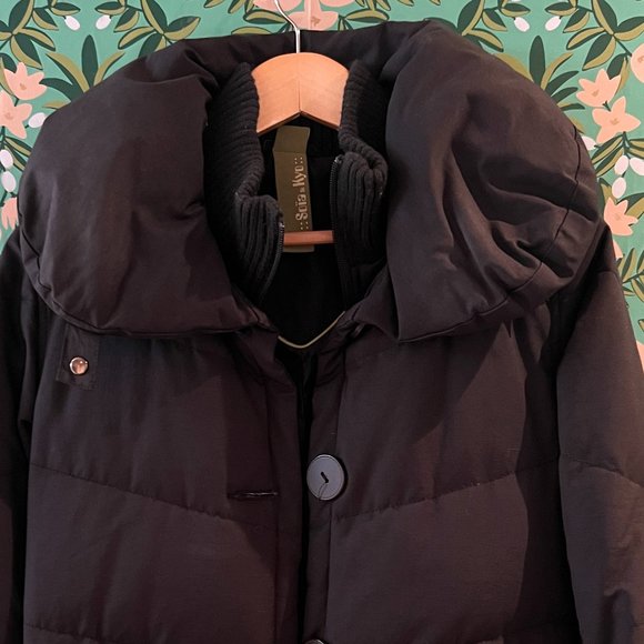 Black Duvet Winter Coat - Picture 1 of 5